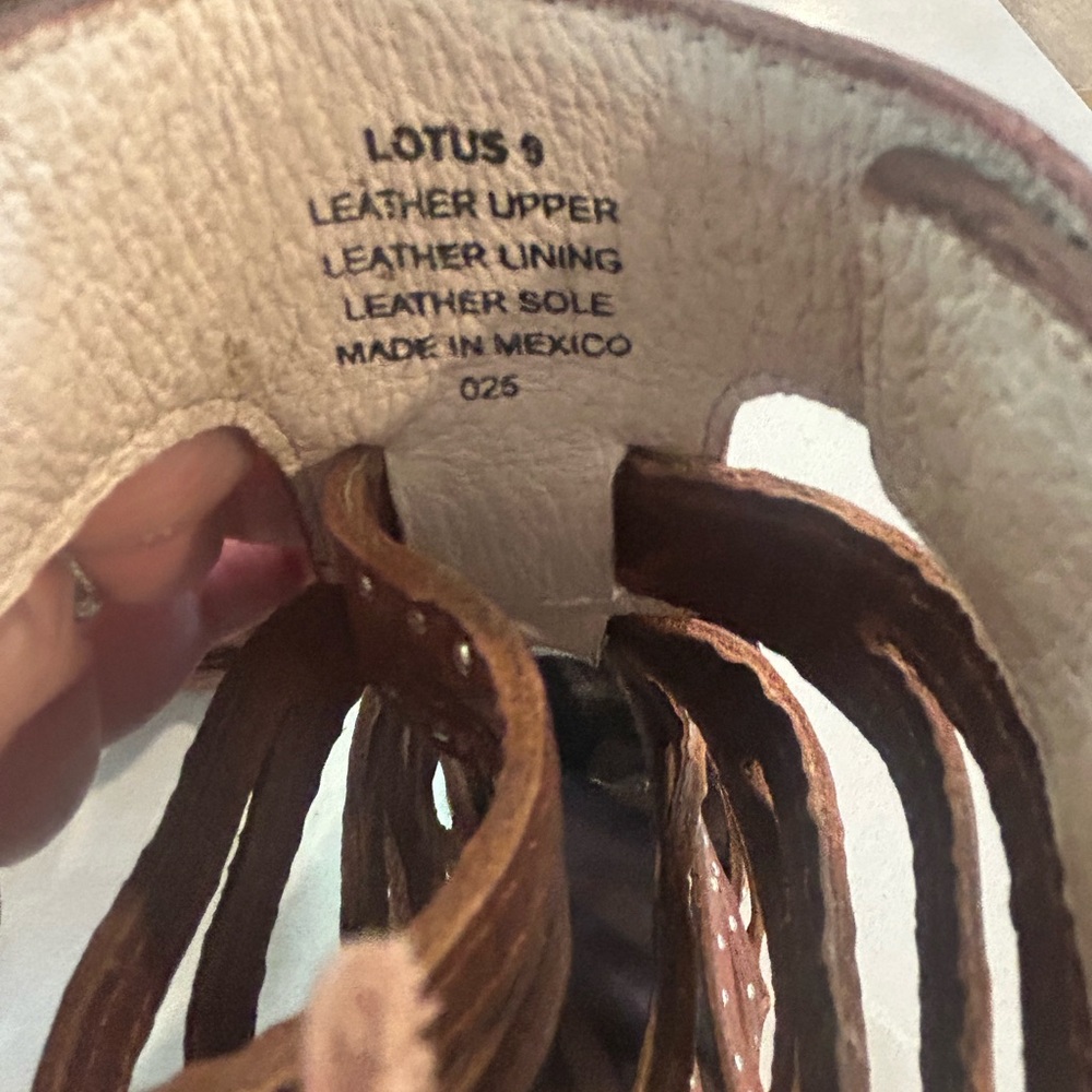 Freebird Lotus Brown Leather Sandals w Studded Detail Size 9, NWOT - Picture 7 of 7